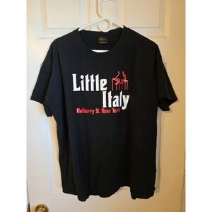 Little Italy Mulberry St New York T-Shirt Size XL Manhattan Marionette Red Black